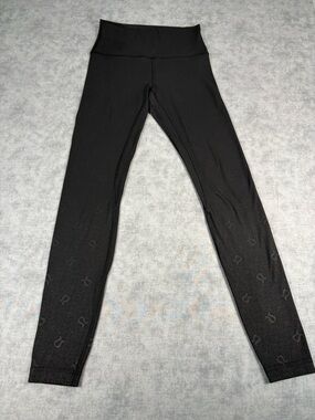 Lululemon Women Activewear Pants 6 Black Yoga Legging Logo 29" Inseam